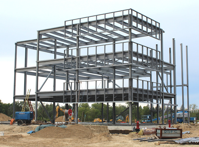 steel building frame