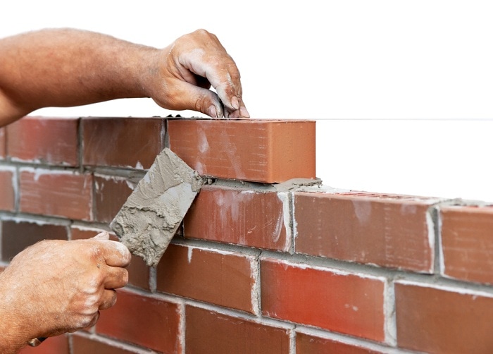 Brick Masonry Wall Under Construction